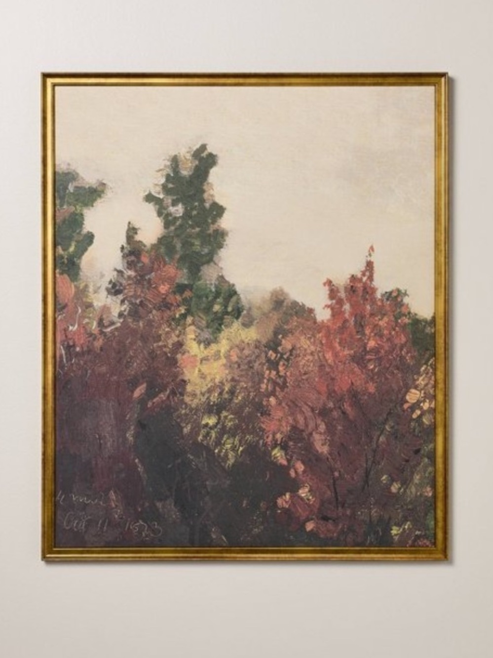 HEARTH & HAND NWT 36"x30" Vertical Fall Tree Framed Wall Art